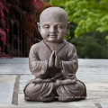 China little monk statue baby sitting granite buddha priestling sculpture